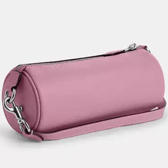 Coach Mini Barrel Bag Pink, w Complimentary Crossbody( Chain gift) NWT - Picture 6 of 8